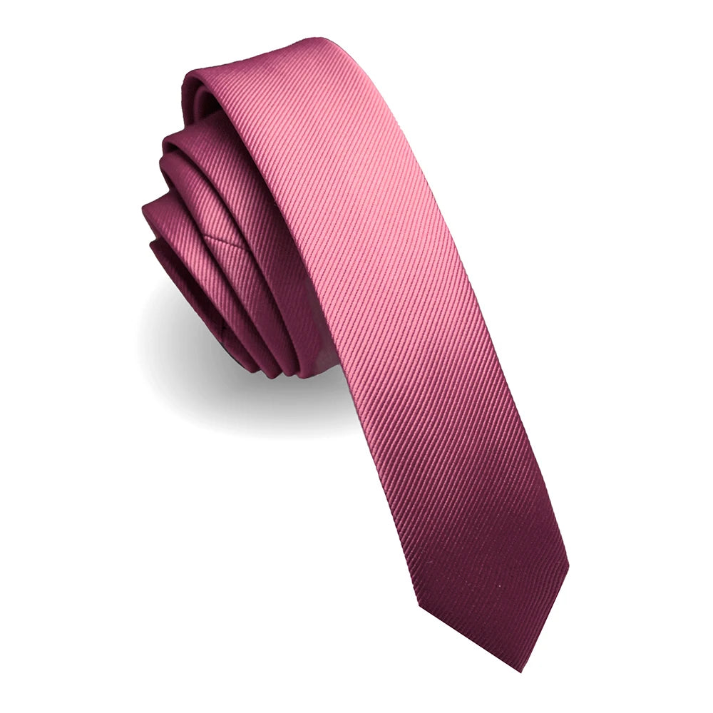 pink mens skinny silk tie