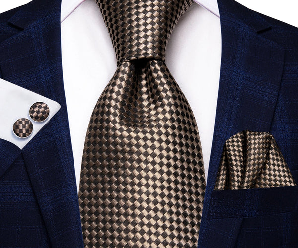 Brown Silk Ties - With Matching Cufflinks & Pocket Square – Tie Silk