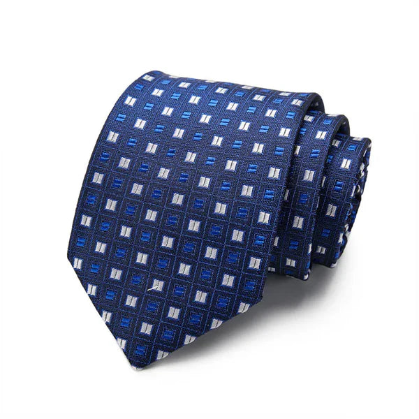 geometric pattern silk ties