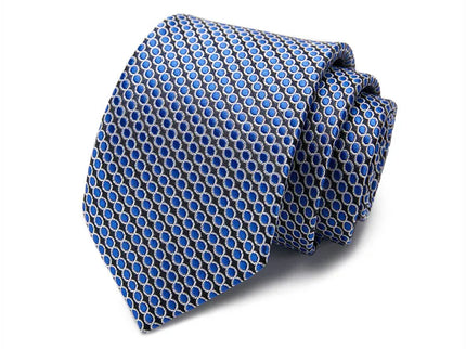 Black and Blue Striped Silk Tie