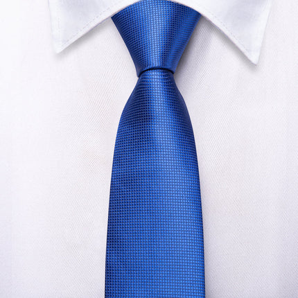 Boys Royal Blue Silk Tie with matching pocket square