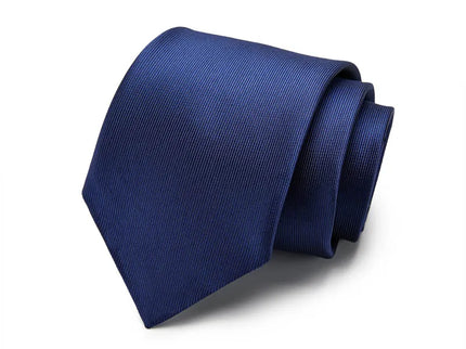 Plain Blue Silk Tie