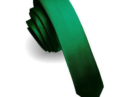 bright green mens silk skinny tie