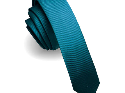 teal mens skinny silk tie